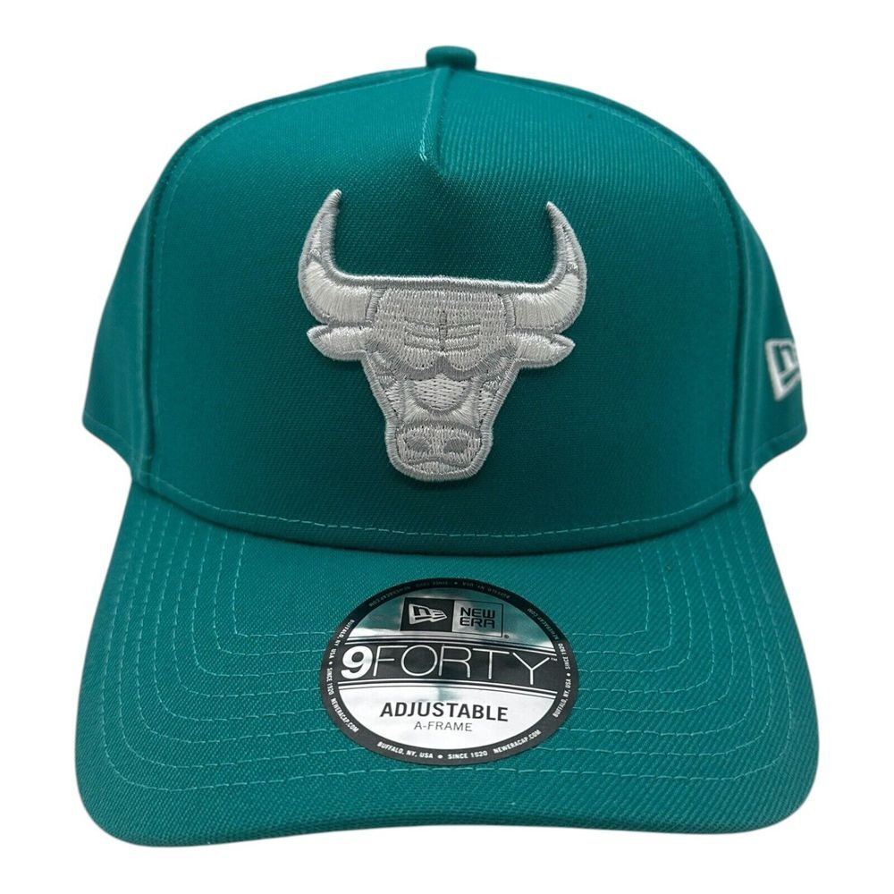 New Era 9Forty A-Frame Chicago Bulls Teal Snapback Adjustable NBA Hat Cap‎